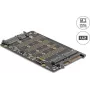 DELOCK pārveidotājs M.2 Key M NVMe SSD uz U.2 (SFF-8639) — modelis 64354