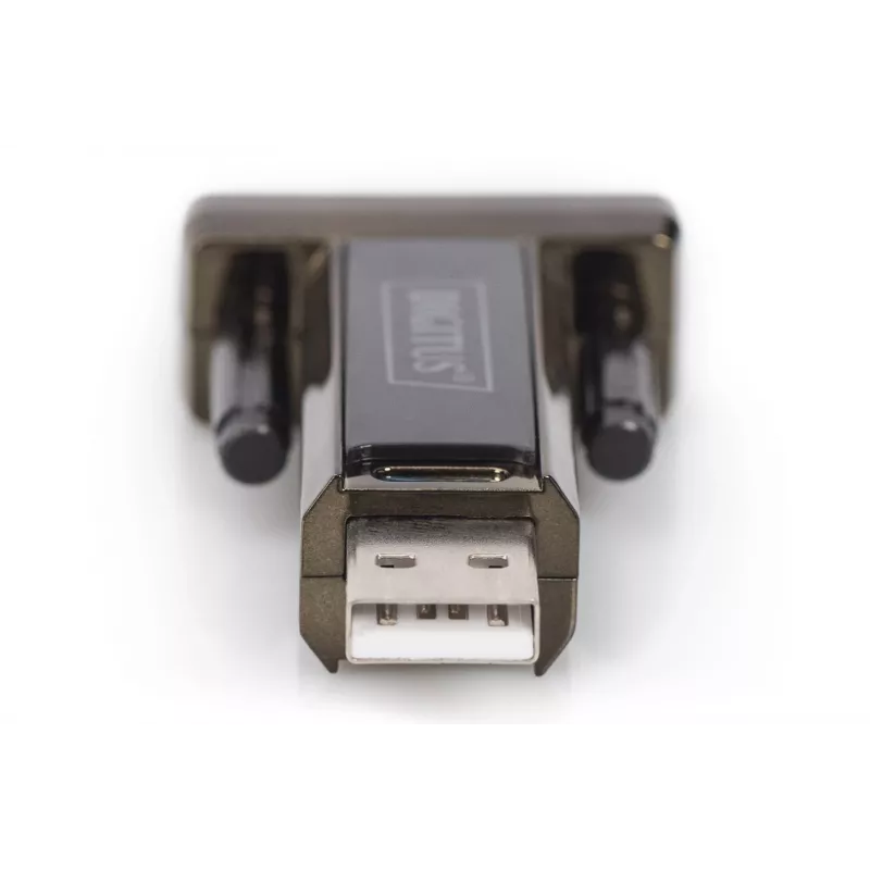 DIGITUS USB 2.0 uz seriālo pārveidotājs DSUB 9M ar USB kabeli 80cm FTDI mikroshēmojums USB 2.0 uz RS232 (FT232RL)