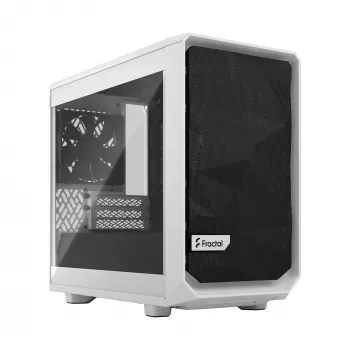 Fractal Design Meshify 2 Nano - Mini-ITX tornis (rūdīts stikls) - bez barošanas bloka (ATX) - balta - USB/audio (FD-C-MES2N-02)