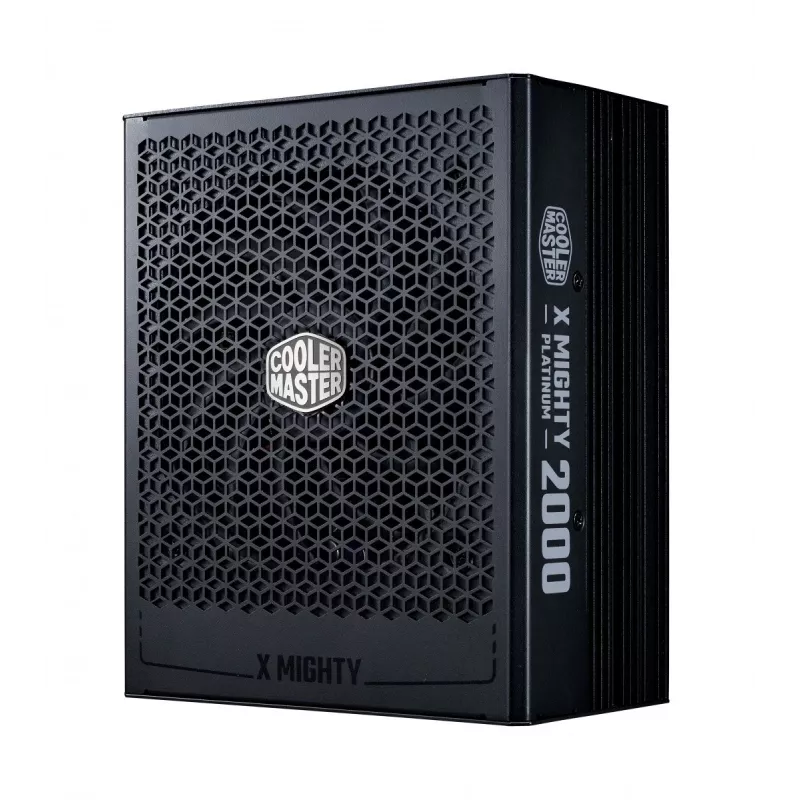 Barošanas bloks Cooler Master X Mighty Platinum 2000W 230V, ATX 24-pin, 80 PLUS Platinum, melns, 120 mm ventilators