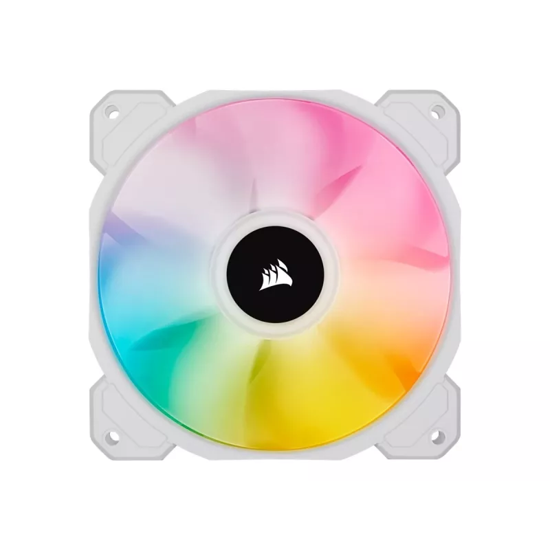 Corsair iCUE SP120 RGB ELITE Performance 120mm Balts PWM ARGB Case Fan Triple Pack