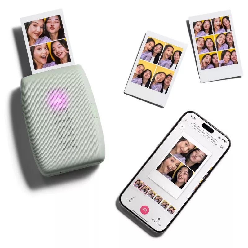 Momentfoto printeris Fujifilm Instax Mini Link3 Sage zaļa — 800×600 DPI, drukā 6,2×4,6 cm, Bluetooth, 0,21 kg
