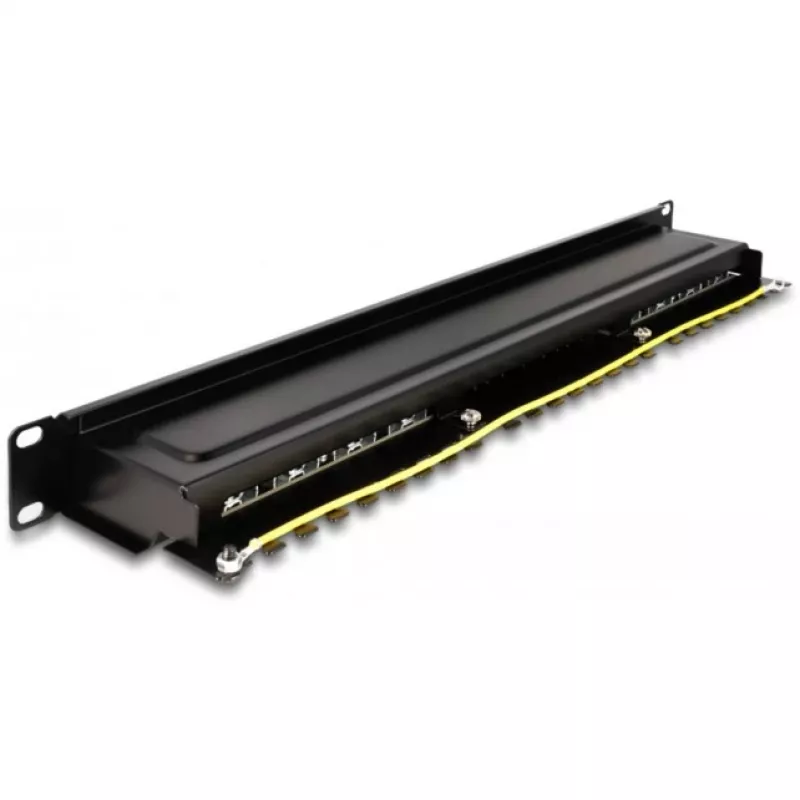 DeLOCK 66876 ielāpu panelis 1U Cat6a melns metāls