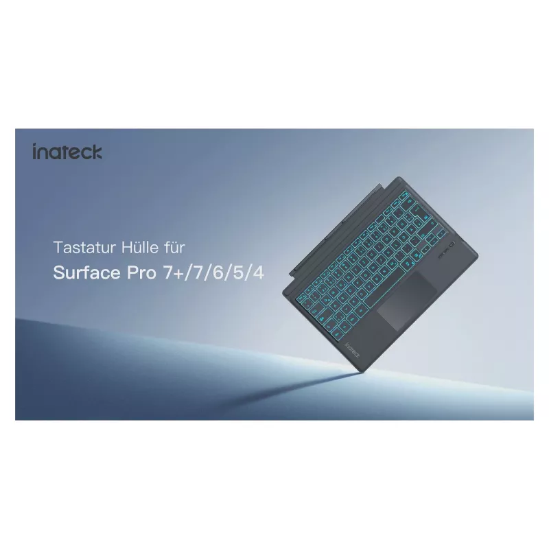 inateck Klaviatūra Surface pelēka, Sureface GO 1-4 Com. QWERTZ