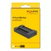Delock - RGB LED gaismas centrs - 10 porti - Melns (64128)
