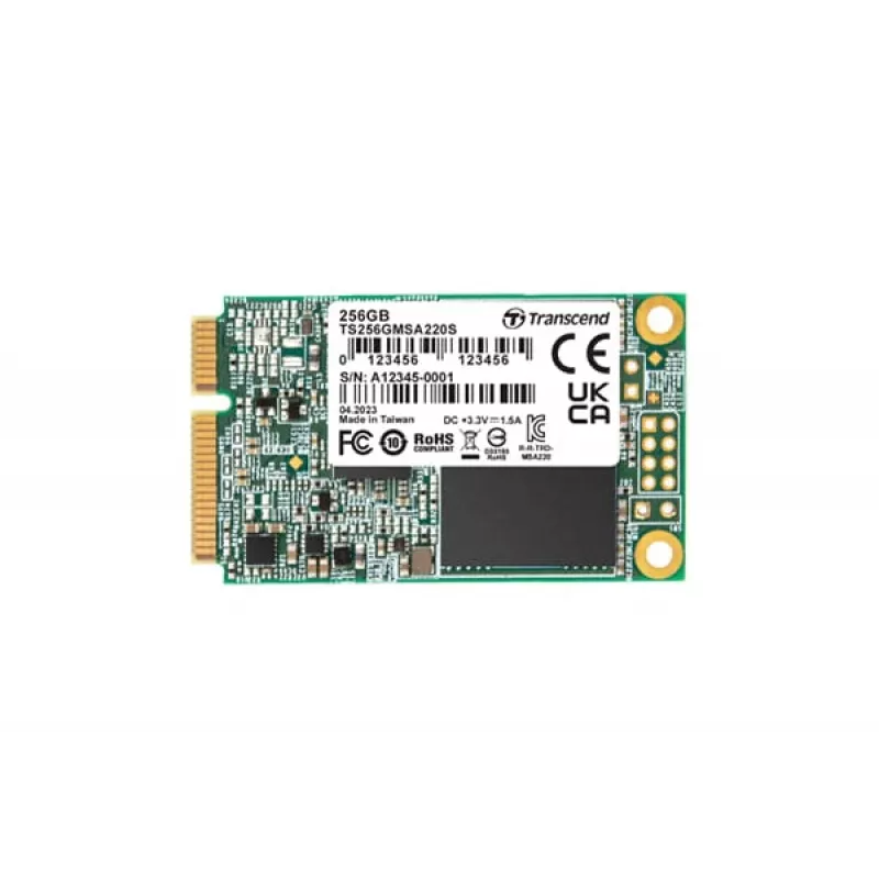 Transcend SSD 256GB Transcend MSA220S mSATA 3D NAND, SATA3 - cietvielu disks - mSATA