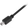 USB 2.0 kabelis, USB-A spraudnis > Mini-USB spraudnis (melns, 1,0 metrs, dubulti ekranēts)