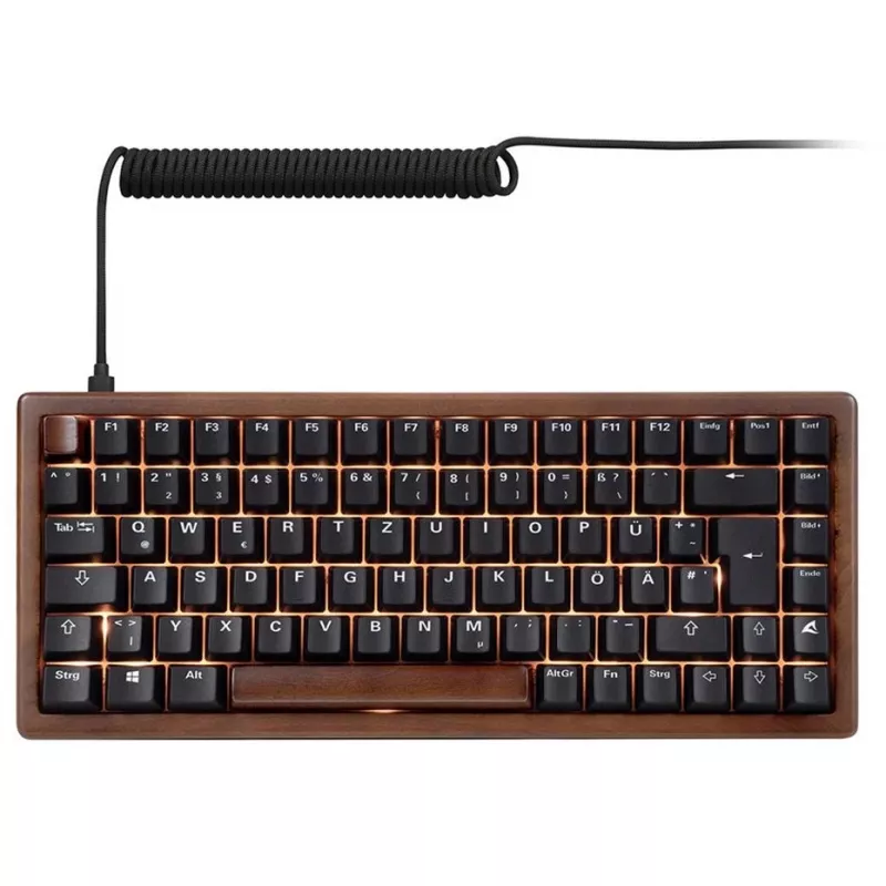 Sharkoon 100068081 tastatūra mājām USB QWERTZ vācu melna koka 75%