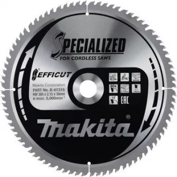 Makita Specialized EFFICUT - ripzāģa asmens - kokam, metālam - 305 mm - 80 zobi