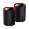 Cudy M3000 2-Pack Dual-band (2.4 GHz / 5 GHz) Wi-Fi 6 (802.11ax) Melns, Sarkans 1 Iekšējā