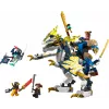 LEGO NINJAGO komplekts 71843 Rogue’s Mech Dragon Rider — 584 gab., 4 minifigūras, modeļa augstums 190 mm