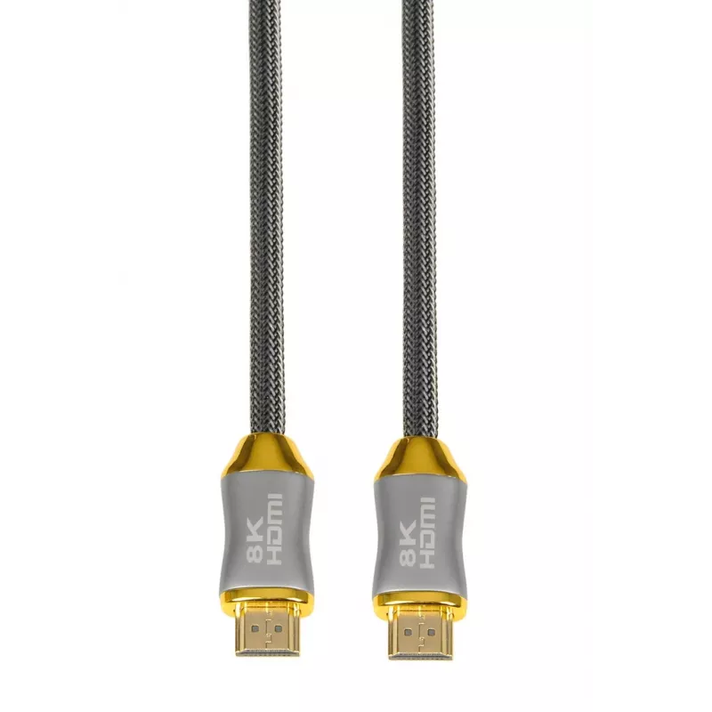 HDMI kabelis IBOX HD08 2 m, HDMI Type A tēviņš–tēviņš, HDMI 2.1, sudraba