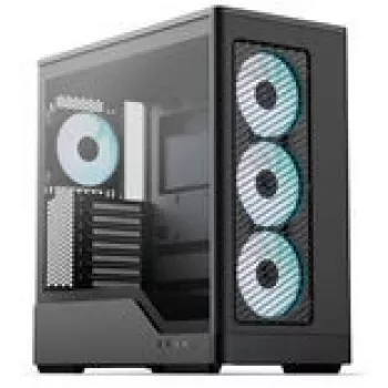 Datora korpuss AEROCOOL D520A Midi-Tower ATX rūdīts stikls RGB — melns