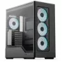 Datora korpuss AEROCOOL D520A Midi-Tower ATX rūdīts stikls RGB — melns