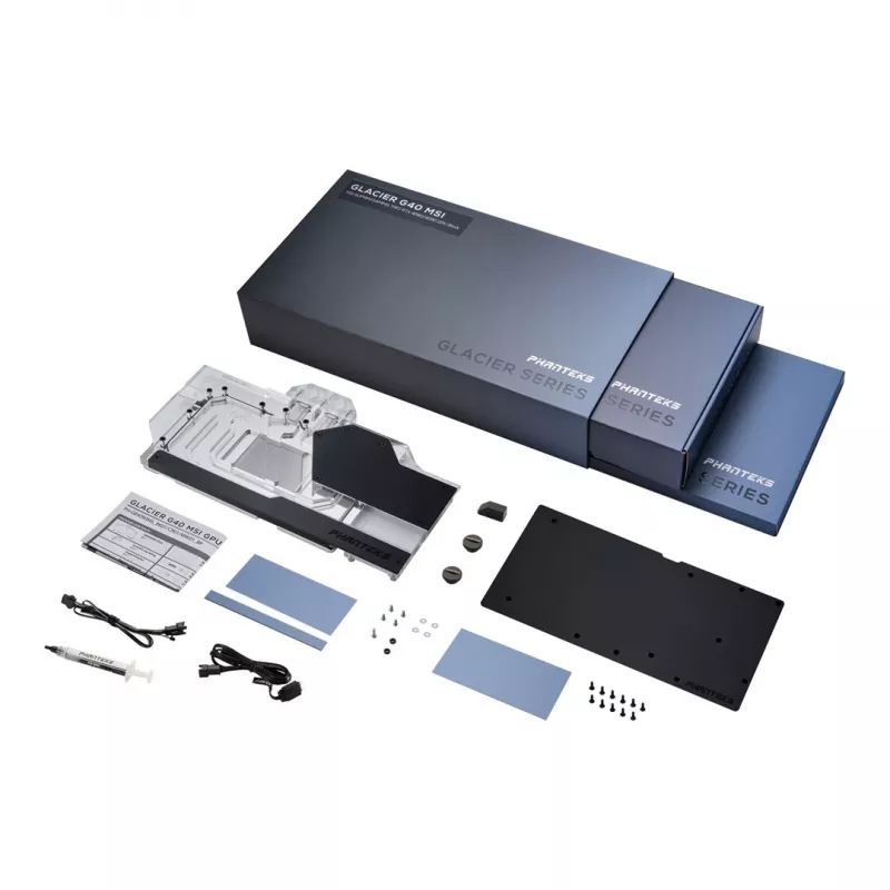 Phanteks Glacier G40 ūdens bloks + aizmugurējā plāksne
