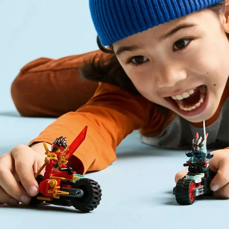 LEGO konstruktora komplekts NINJAGO 71838 Kai motocikla ātruma sacīkstes — 79 detaļas, 2 minifigūras, vecums 6+, izmēri 40×30×90 mm
