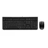 Tastatūra ar Peli iekļauts CHERRY DC 2000 Universāla USB AZERTY Beļģu Melns