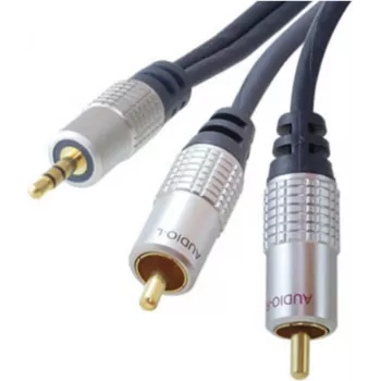 shiverpeaks SP30832-10 Audio kabelis 10 m 3,5 mm 2 x RCA zils - hroms (SP30832-10)