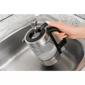 ProfiCook PC-WKS 1229 G elektriskā tējkanna 1 L 1600 W Nerūsējošais tērauds, Caurspīdīga
