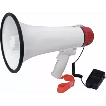 Megafons Omnitronic MP-15A 15W jauda, 1000 m diapazons, rokas skalrunis