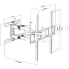 TV sienas stiprinājums MACLEAN MC-423 43–100 collu ekrāniem, kravnesība 80 kg