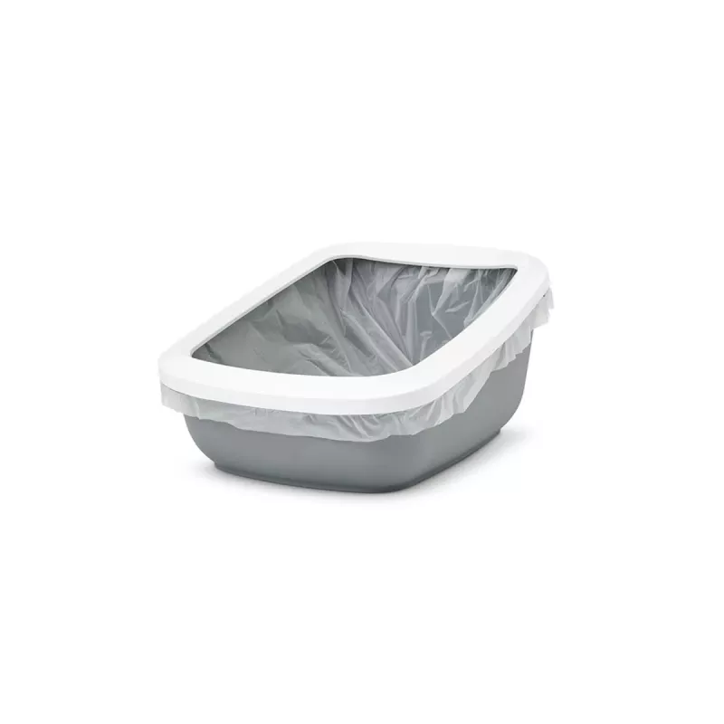 Kaķu tualete Savic Aseo Jumbo noslēgta kaķu paplāte 67,5×48,5×29 cm, pelēka, plastmasa