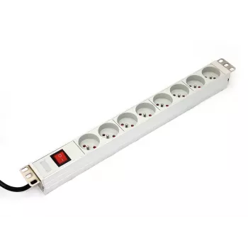 DIGITUS Professional a-19-STRIP-2-IMP - strāvas sadales bloks (statīvā montējams) - maiņstrāva 250 V - ieejas barošanas avots - izeja