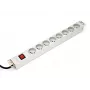 DIGITUS Professional a-19-STRIP-2-IMP - strāvas sadales bloks (statīvā montējams) - maiņstrāva 250 V - ieejas barošanas avots - izeja