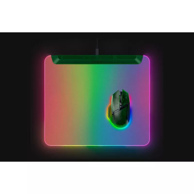 Razer Firefly V2 Pro Gaming pelēkais paliktnis Zaļš