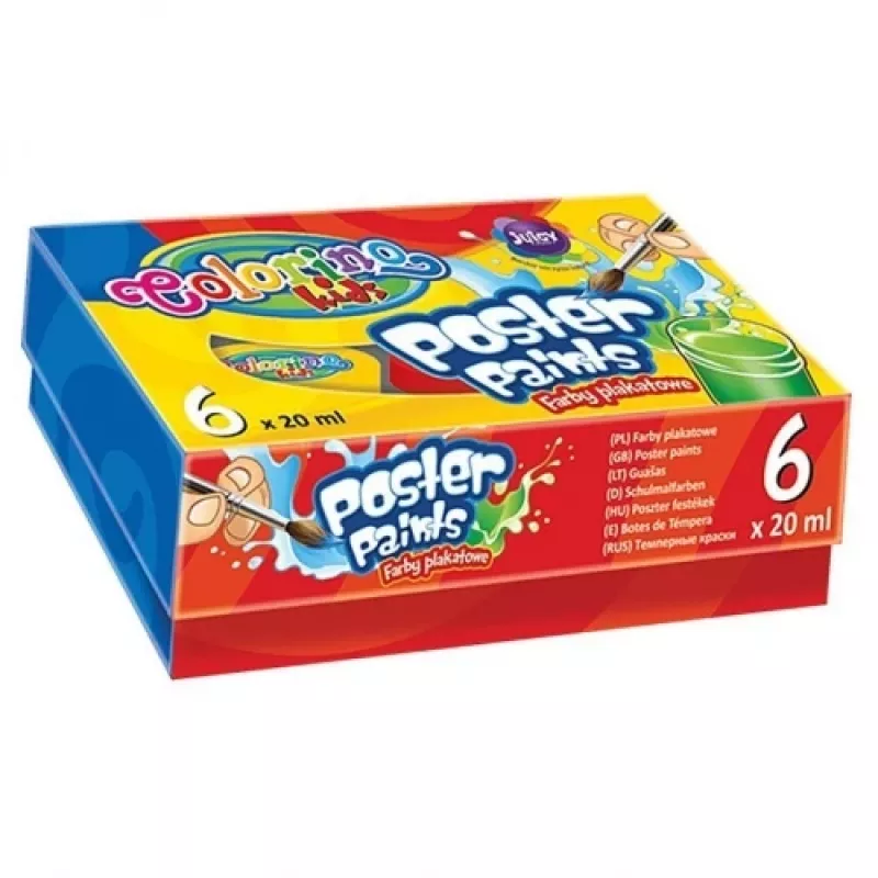 Colorino Kids plakātu krāsas 6 krāsas 20 ml