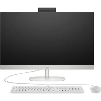 HP 27-cr0109ng Intel® Core™ i3 i3-N300 68,6 cm (27) 1920 x 1080 pikseļi Viss-vienā dators 8 GB DDR4-SDRAM 512 GB SSD FreeDOS Wi-Fi 6 (802.11ax) Balts (9U7M0EA#ABD)