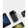PowerBank ar USB-C kabeli 20000 mAh 30W Melns