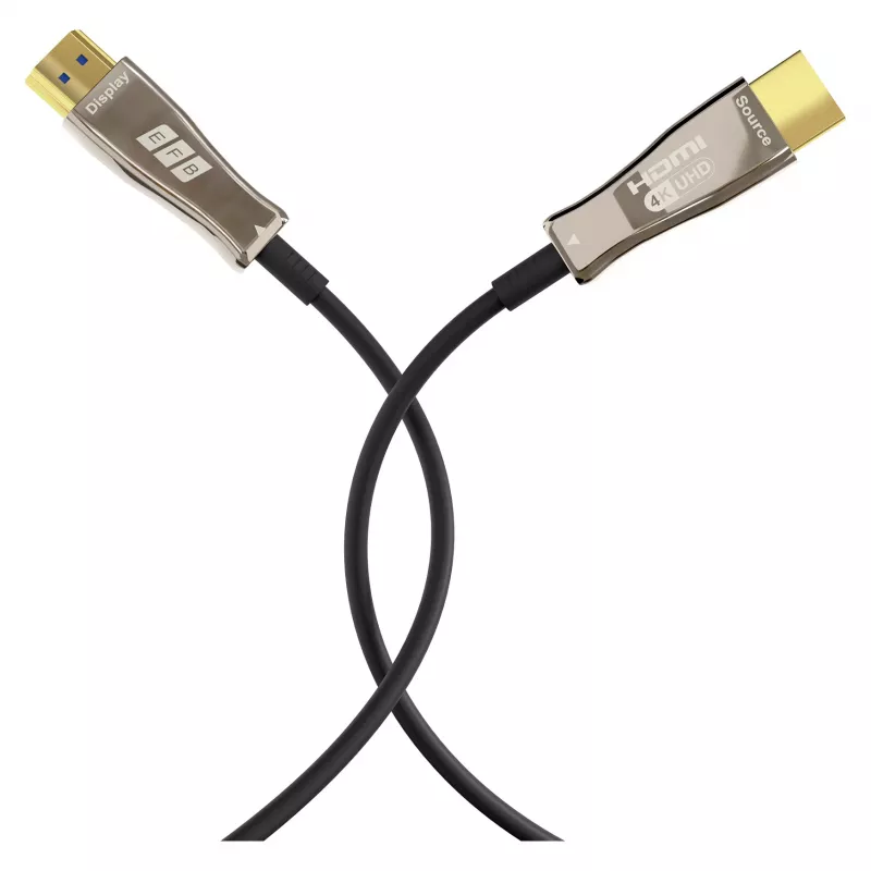 EFB Elektronik HDMI optiskās šķiedras kabelis AOC Active 4K60Hz melns - Digitālais/Video/Displejs - 20 m (HDMI-20-00008)