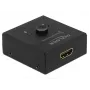 DeLock HDMI 2 - 1 divvirzienu 4K 60 Hz kompakts - Mazumtirdzniecības iepakojums - Video/Audio pārslēdzējs - 2 x HDMI - Galddatoram (64072)