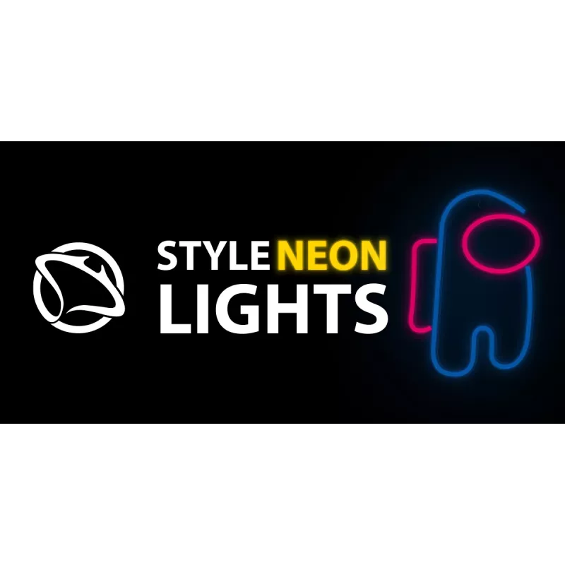 Dekoratīvā neonstila LED gaisma MANTA SNL27BLT Style Neon Lights ASTRONAUT, pievienojama elektrotīklam galda/sienas LED akcentam