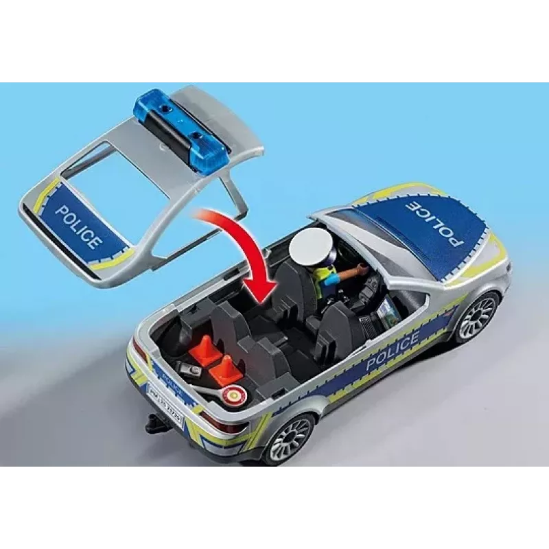 Playmobil Policijas auto ar sirēnu un mirgojošu gaismu, daudzkrāsains, plastmasas, 3+