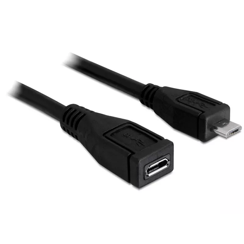 USB kabelis DeLOCK 83248 USB 2.0 1m Micro-USB B melns