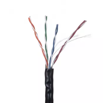Tīkla kabelis LANBERG LCU6-10CC-0305-BK U/UTP Cat6 305 m, 23 AWG, CCA, 250 MHz, melns