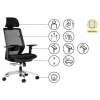SPECTRUM Ergonomisks biroja krēsls melns
