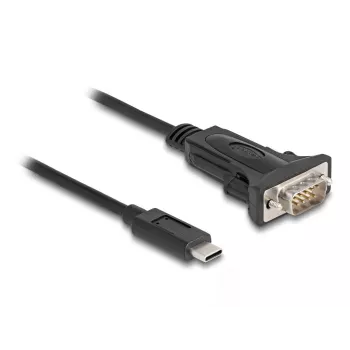DeLOCK adapteris USB Type-C uz RS-232 D-Sub 9 kontaktu, vīrišķais, 0,25 m
