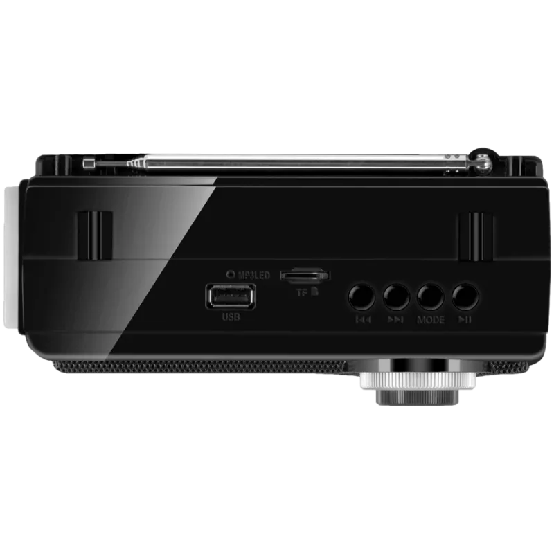Skaļrunis SVEN SRP-155, melns (3W, Bluetooth, FM/AM/SW, USB, microSD, lukturītis, akumulators)