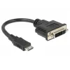 Video kabeļa adapteris DeLOCK 65564 0,2 m HDMI Type C uz DVI-D melns