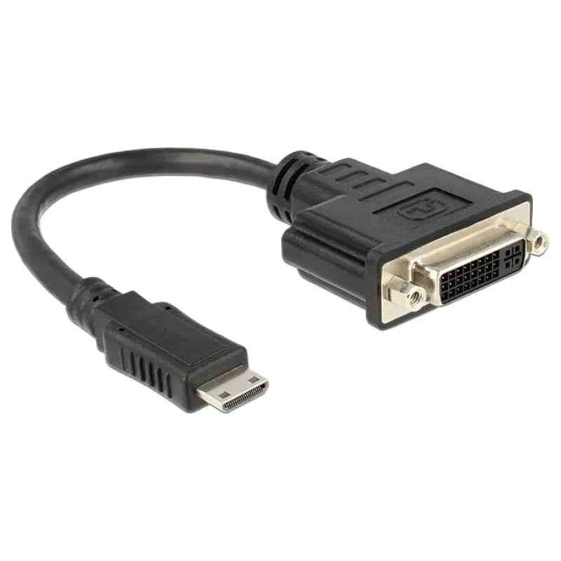 Video kabeļa adapteris DeLOCK 65564 0,2 m HDMI Type C uz DVI-D melns