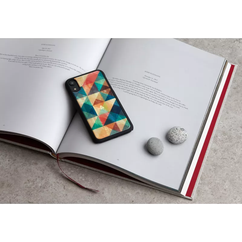 Viedtālruņa maciņš iKins iPhone XR — Mosaic Melns aizsargapvalks