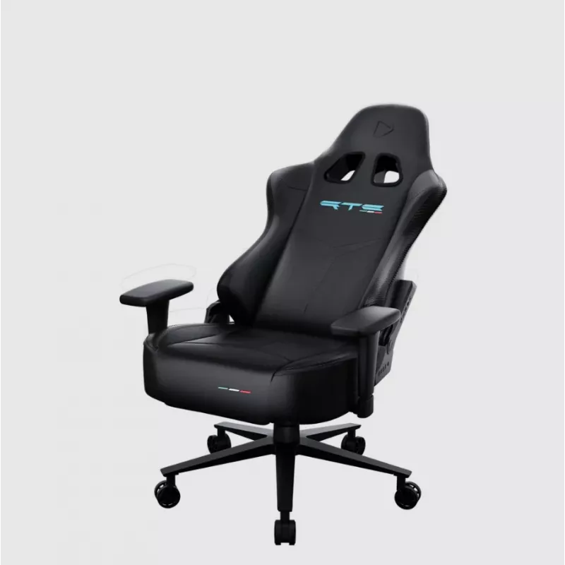 Spēļu krēsls Onex RTC Embrace Hardcore Melns — ergonomisks dizains, regulējams augstums un atgāzšanās