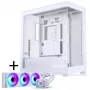 PHANTEKS NV-Serie NV5 MK2 ATX korpuss, rūdīts stikls, DRGB - matēti balta + Glacier One 360M25 Gen2 DRGB AiO šķidruma dzesēšana - 360 mm