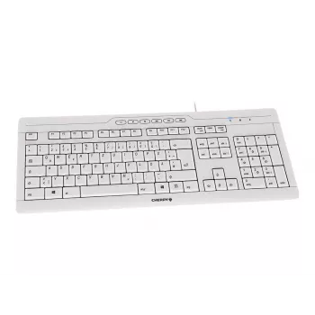 CHERRY STREAM 3.0 tastatūra Office USB Šveices pelēka
