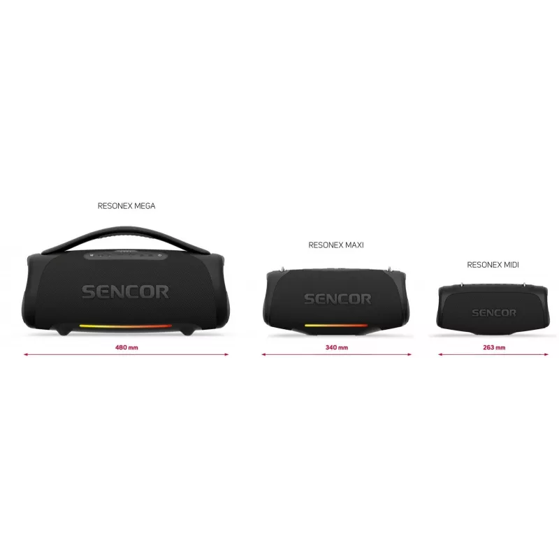 Pārnēsājams skaļrunis SENCOR RESONEXMAXI, 100 W, IPX7 ūdensizturīgs, 10 000 mAh akumulators, Bluetooth 5.3, USB-C uzlāde