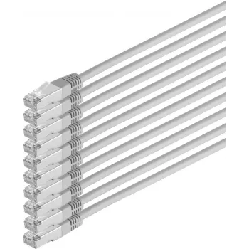 Tīkla kabelis ShiverPeaks 75711-H-SET10 CAT6 S/FTP PIMF, 4 pāri, folijas un pinuma ekranējums