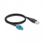 HSD Z kabelis Female uz USB 2.0 Type-A Male 1m DeLOCK